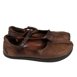Earth Kalso Solar Brown Mary‎ Jane Shoes 9.5 B Leather Ankle Strap
